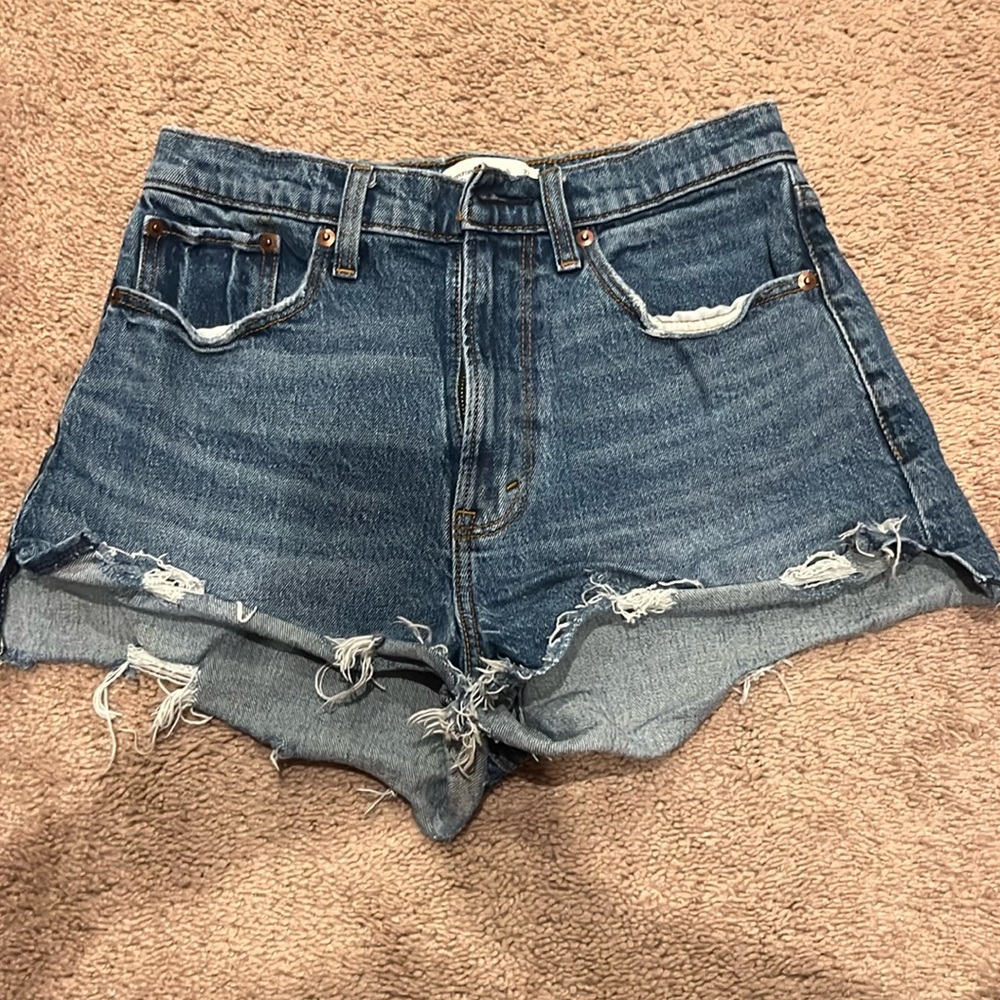 Abercrombie & Fitch Curve Love High Rise Mom Shorts